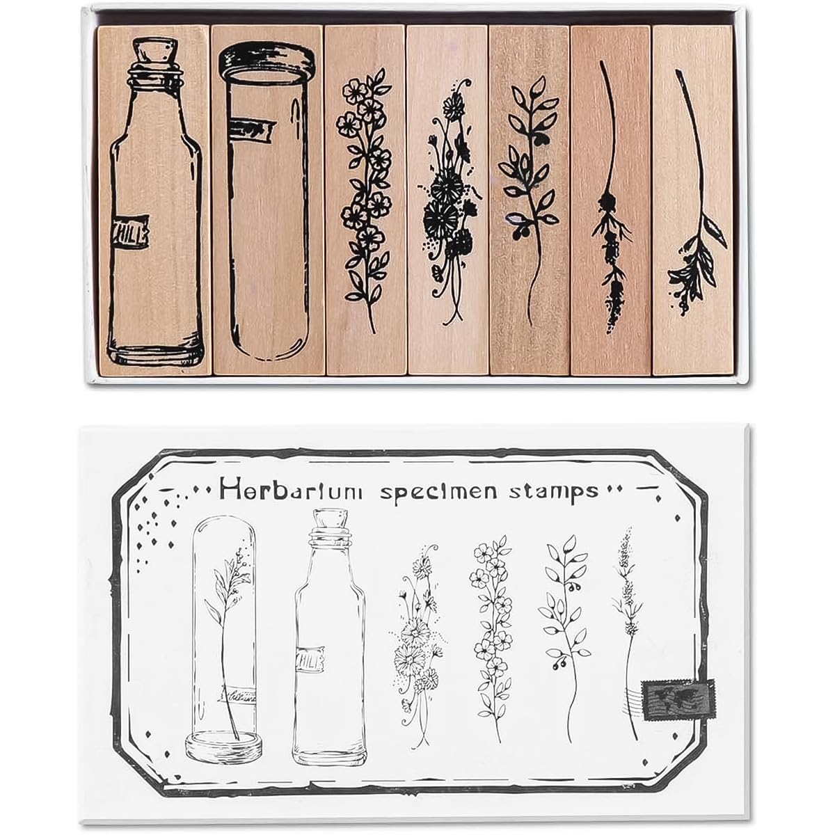 Climberty 7 Pcs Vintage Wooden Rubber Stamps, Plant & Flower Decorative Mounted Rubber Stamp Set for DIY Craft, Letters Diary and Craft Scrapbooking Climberty 7 Pcs Vintage Wooden Rubber Stamps, Plant & Flower Decorative Mounted Rubber Stamp Set for DIY Craft, Letters Diary and Craft Scrapbooking